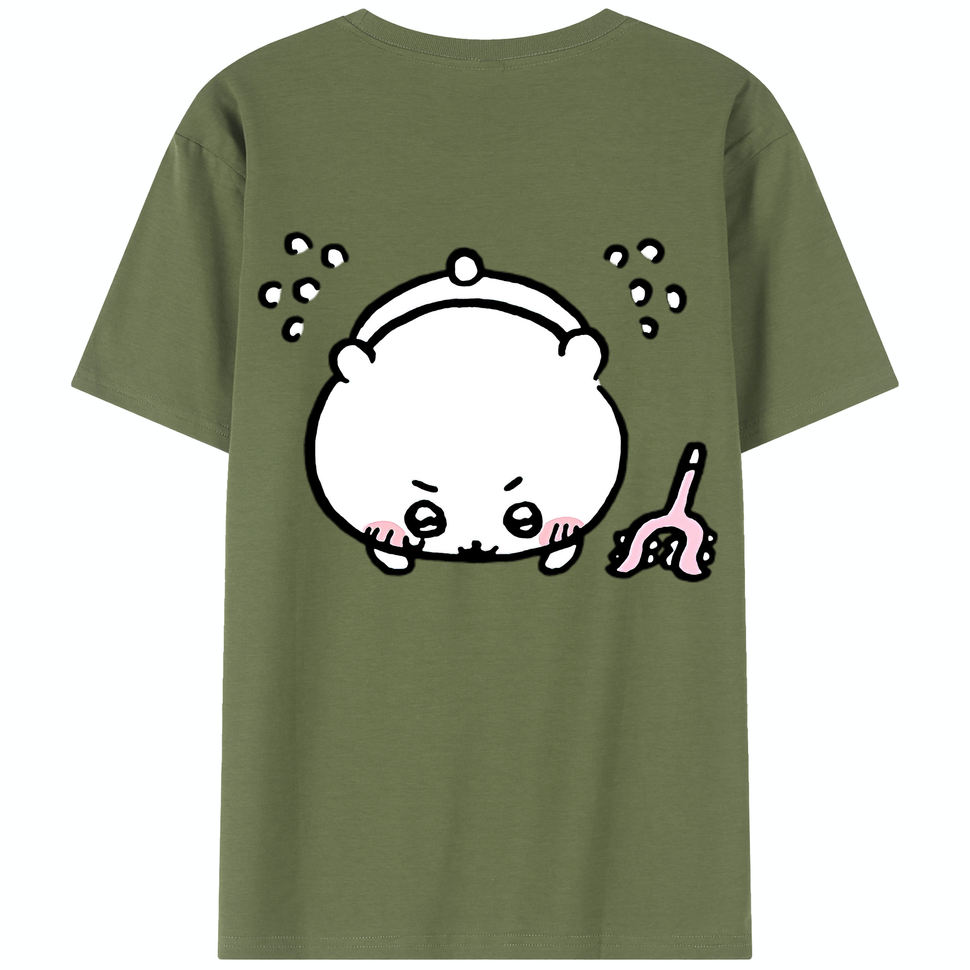 （画像用） ちいかわ ちいかわ Chii-kawa chiikawa 綿100％半袖Tシャツ（背面プリント）